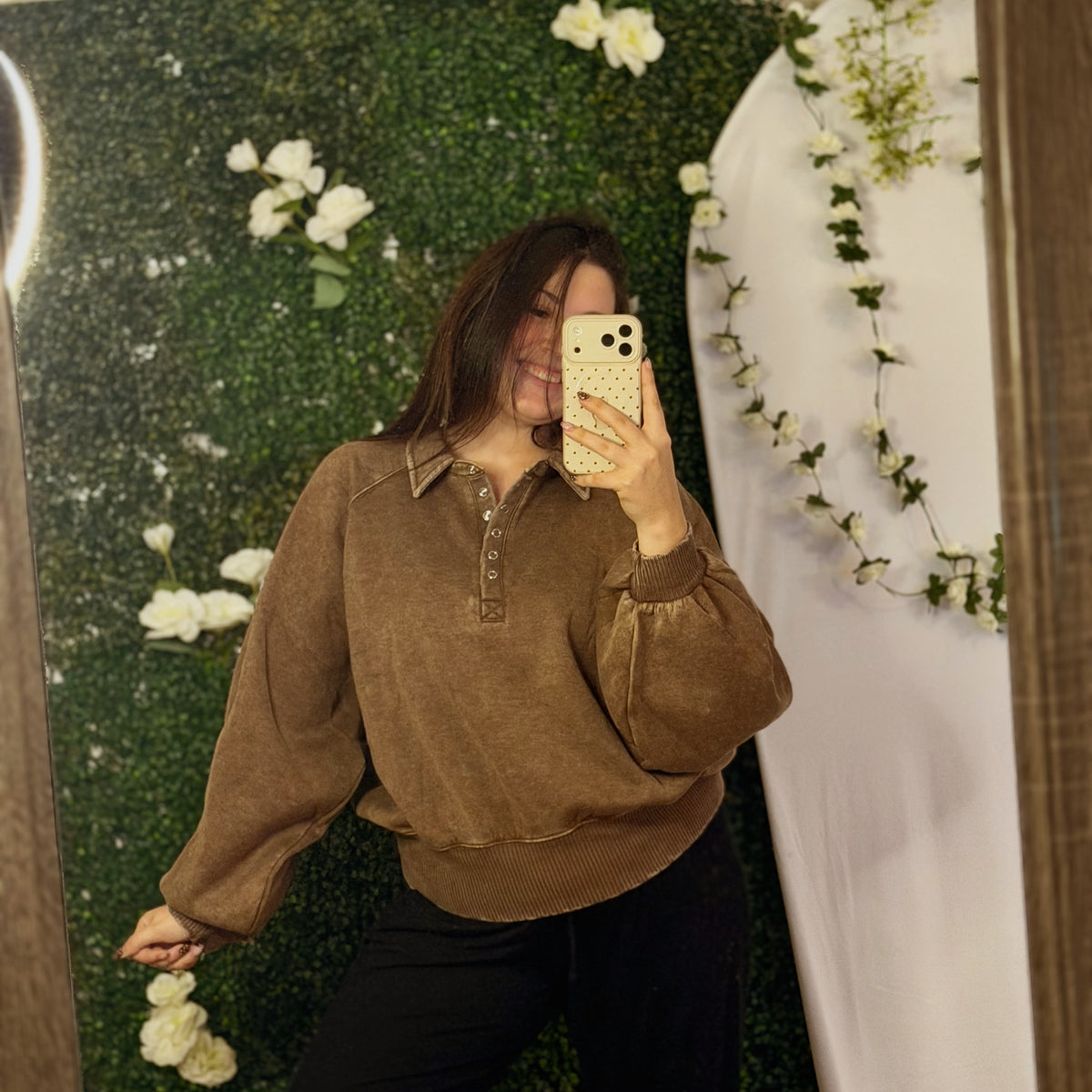 🤎 The Fireside Henley Pullover