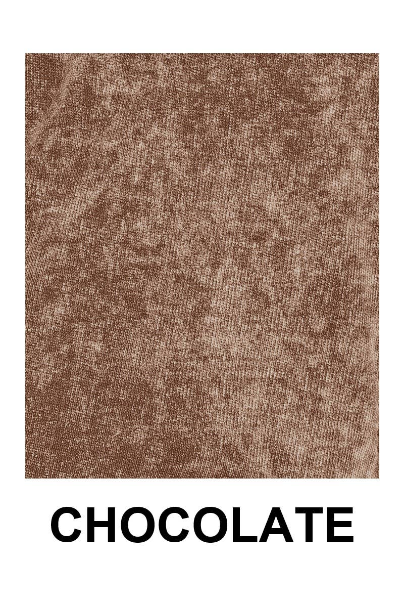 Chocolate Vintage Wash Oversized Cotton Tee