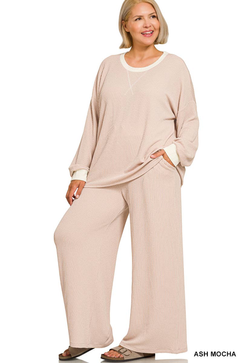 🤎 The Cozy Hour Ribbed Set