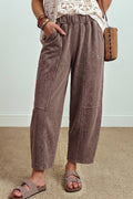 Coffee Mineral Wash Barrel Pants